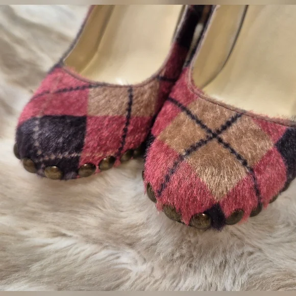 Baker's Pink & Navy Argyle Patchwork Pumps - Picture 4 of 11